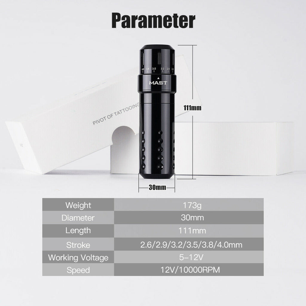 Mast Flip Tattoo Pen ( 2.6mm to 4mm stroke) Interchangeable