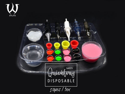 Quick Tray Ink Cups Disposable - 50 pieces