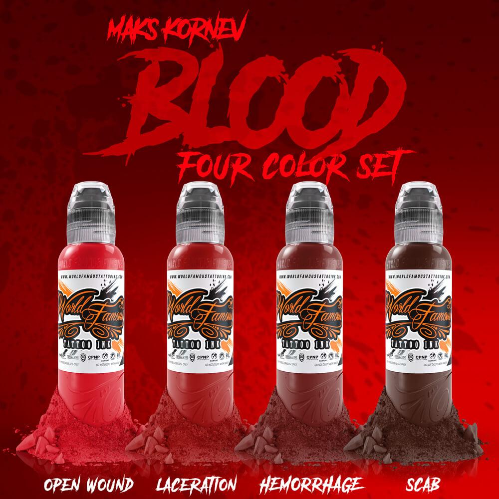 World Famous 4 bottle Mak's RED Blood Set 1oz