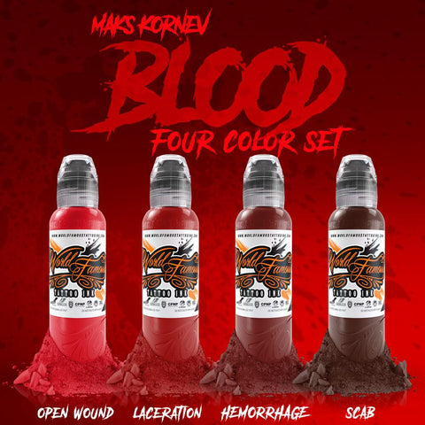 World Famous 4 bottle Mak's RED Blood Set 1oz PAST BEST BY SALE