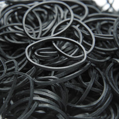 Black Rubber Bands - Pack of 100